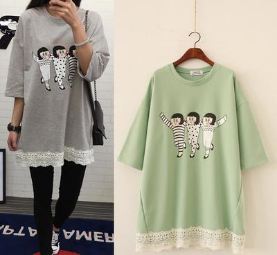 甜美新風(fēng)尚，輕盈一夏——A80L64花邊寬松純棉五分袖T恤女裝批發(fā)指南